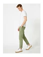 Needion - Koton Erkek Yeşil Keten Regular Fit Pantolon Yeşil/660 48