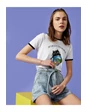Needion - Koton Kadın Baskili T-Shirt BEYAZ XS