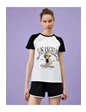 Needion - Koton Kadın Ekru Yazılı Baskılı T-Shirt  ÇOK RENKLİ XL