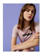 Needion - Koton Kadın Pembe Çizgili Kısa Kollu T-Shirt ÇOK RENKLİ S