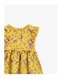 Needion - Koton Kız Çocuk Sarı Çiçekli Pamuklu Bisiklet Yaka Elbise  Sarı/171 6-9 AY