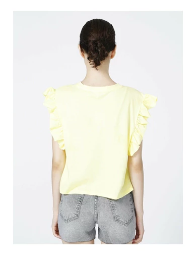 Needion - Koton T-shirt,  Sarı 