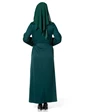 Needion - Kuşaklı Tesettür Abıye Elbise Zumrut 36