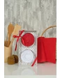 Needion - Kutuda 2'li 30x50 Gül Şeklinde Renkli Mutfak Havlusu Kırmızı