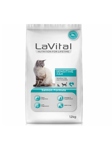 Needion - Lavital Sensitive Somonlu Yetişkin Kedi Maması 12 Kg