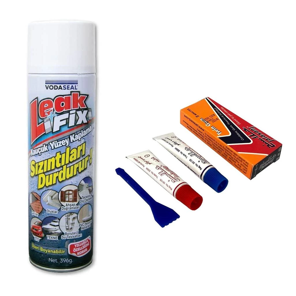 Leak Fix Su Sızdırmaz Sprey Beyaz 396 Gr + İran Yapıştırıcısı Epoksi