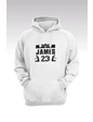 Needion - Lebron James 119 Beyaz Kapüşonlu Sweatshırt - Hoodie XL