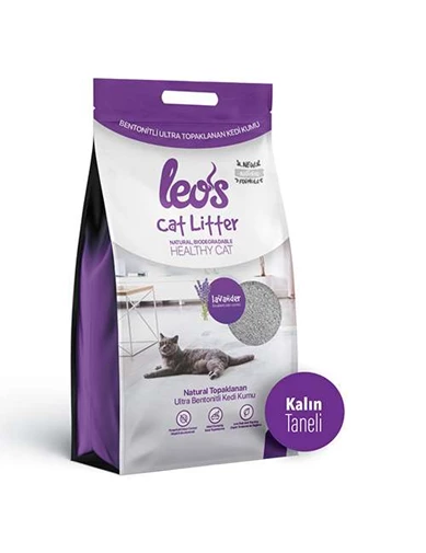 Needion - Leos Cat Litter Lavanta Kokulu Kalın Taneli Kedi Kumu