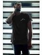 Needion - Little Mountain Siyah Erkek Oversize Tshirt - Tişört XS