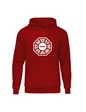 Needion - Lost Dharma Logo Kırmızı Kapşonlu Hoodie Unisex S Kırmızı