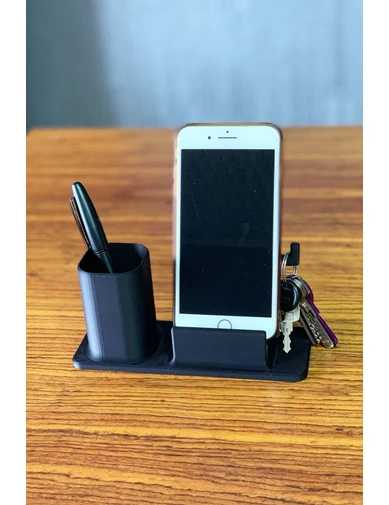 Needion - Masaüstü Kalemlik ve Telefon Standı - Siyah