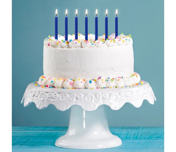 Needion - Mavi Renk Doğum Günü Evlilik Yıldönümü Pasta Mumları 10 Adet