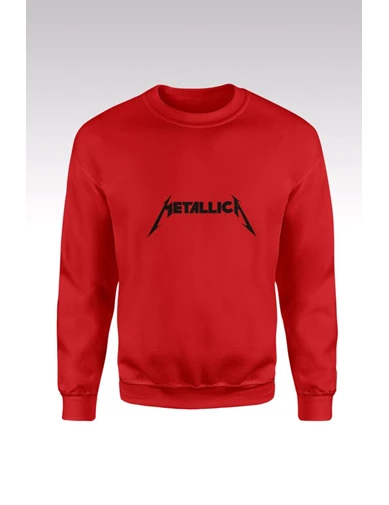 Needion - Metallica 127 Kırmızı Sweatshirt