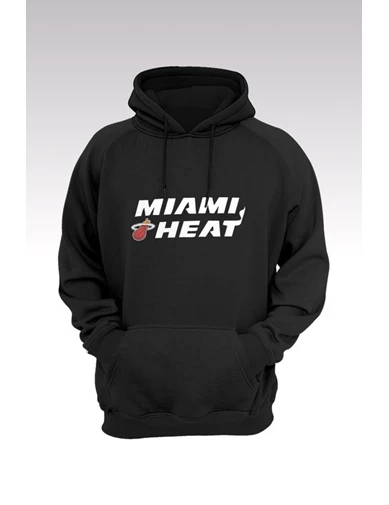 Needion - Miami Heat 131 Siyah Kapşonlu Sweatshirt - Hoodie