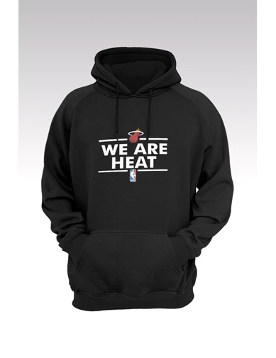 Needion - Miami Heat 165 Siyah Kapşonlu Sweatshirt - Hoodie