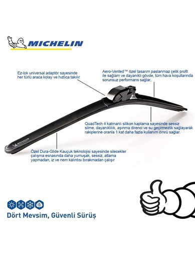 Needion - Michelin EASYCLIP™ MC8647 47CM 1 Adet Universal Muz Tipi Silecek