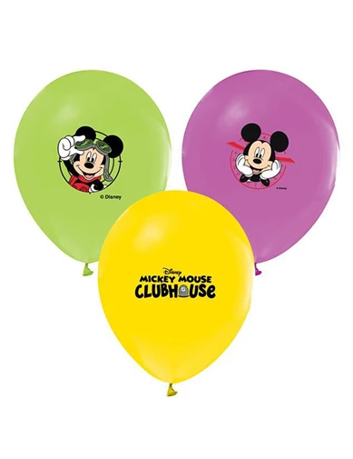 Needion - Mickey Mouse Temalı Balon 4+1 Baskılı Pastel (20 Adet)