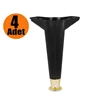 Needion - Mobilya Kanepe Koltuk Sehpa Ayağı 22 cm Siyah Baza Ayak (4 ADET)
