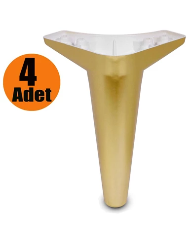 Needion - Mobilya Kanepe Sehpa Koltuk Ayağı Gold Baza Ayak 20 cm (4 ADET)