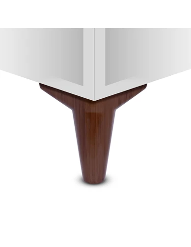 Needion - Mobilya Kanepe Sehpa Puf Koltuk Ayağı Kahverengi Baza Ayak 12 cm (4 ADET)