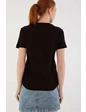 Needion - Modaset Baskılı T-shirt Siyah  SİYAH XL