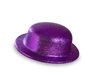 Needion - Mor Renk Yuvarlak Simli Plastik Parti Şapkası