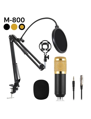 Needion - Music DJ M-800 Mikrofon - Stand - Ön Panel