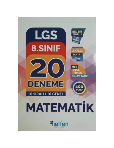 Needion - Netfen Yayınları 8. Sınıf Lgs Matematik 20 Deneme