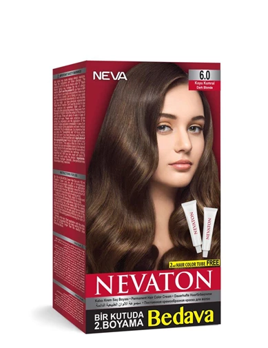 Needion - Nevaton Set Saç Boyası Bir Kutuda 2 Boyama  6.0 Koyu Kumral