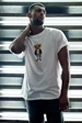Needion - Nice Bear Beyaz Erkek Oversize Tshirt - Tişört M