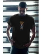 Needion - Nice Bear Siyah Erkek Oversize Tshirt - Tişört S