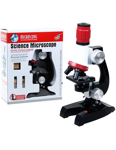 Needion - Nikula Eğitici Mikroskop Kiti Zoom Led Işıklı 100x 400x 1200x St1200x