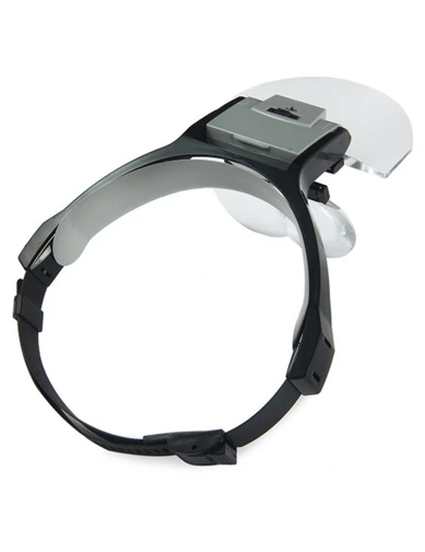 Needion - Nikula- Lens Takmalı 5 Lenslı , Led Lambalı şapka Tip Büyüteç