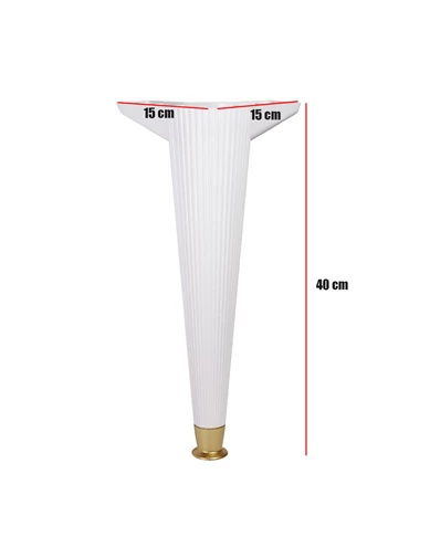 Needion - Nobel Nefes Masa Ayağı Plastik Beyaz Altın Ayak 40 Cm (4 ADET)