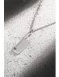 Needion - NOON Satır Bıçağı Figürlü Gümüş Renk Zincirli Erkek Kolye NN3782