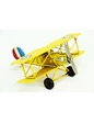 Needion - Nostaljik Vintage Tarz Dekoratif Metal Çift Kanatlı Savaş Uçağı (sarı)