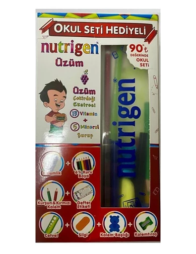 Needion - Nutrigen Üzüm Pediatrik Şurup 200 ml Okul Seti Hediyeli