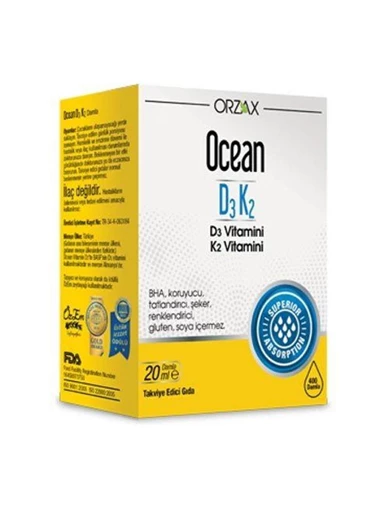 Needion - Ocean Vitamin D3K2 Damla 20 Ml