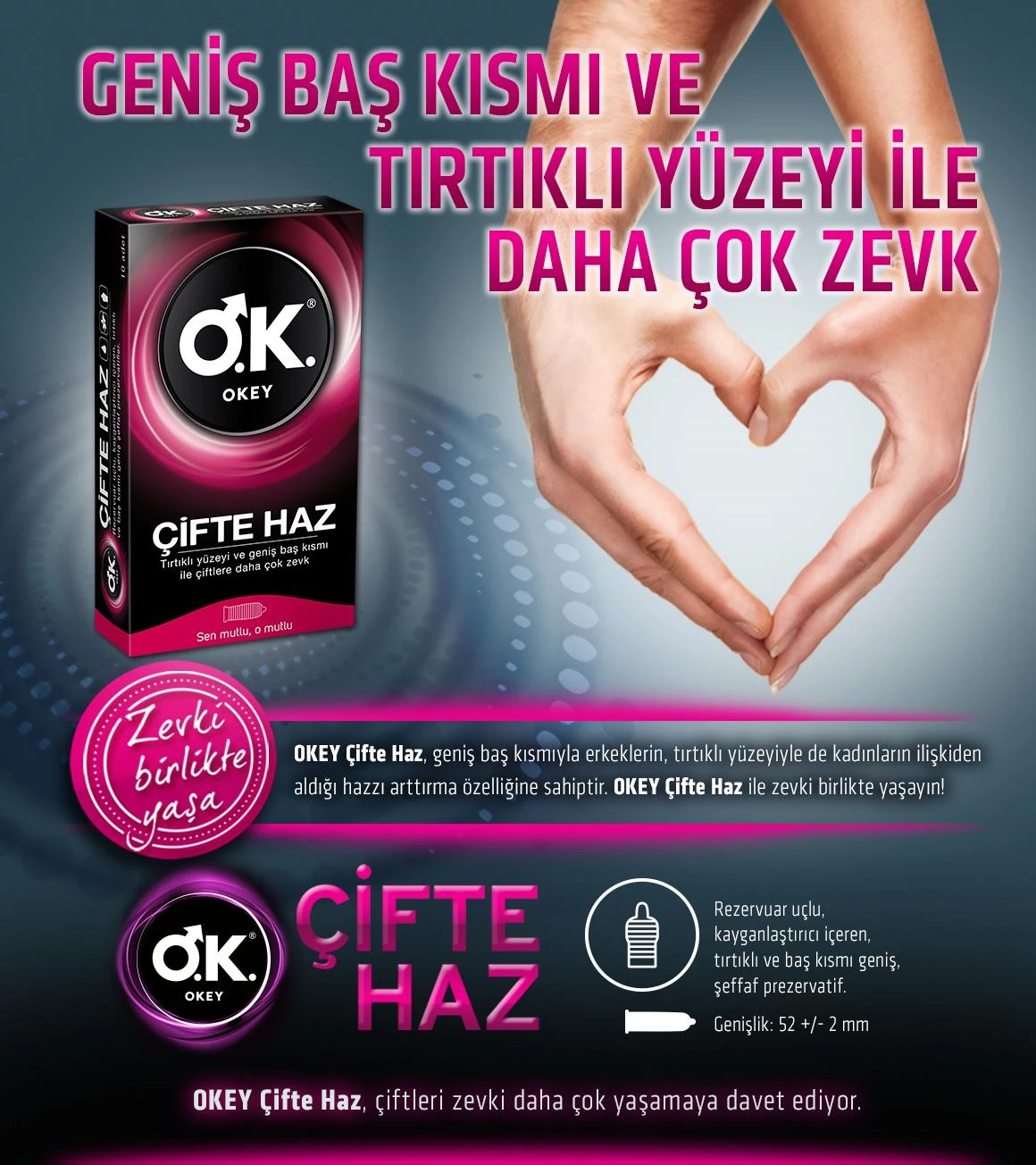 Needion - Okey Prezervatif 10Lu Çifte Haz