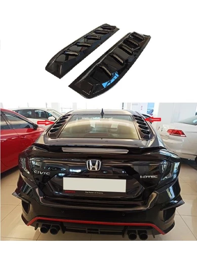 Needion - Oled Garaj Honda Civic Fc5 Cam Üstü Kaplama 2 Parça Piano Black