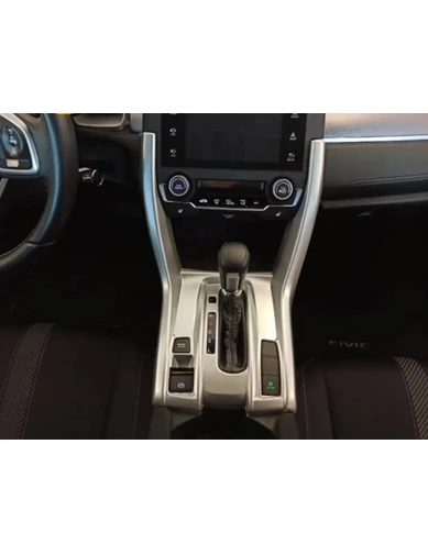 Needion - Oled Garaj Honda Civic Fc5-Fk7 Vites Konsol Tam Kaplama Çerçeve Silver Gri
