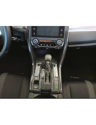 Needion - Oled Garaj Honda Civic Fc5-Fk7 Vites Konsol Tam Kaplama Karbon