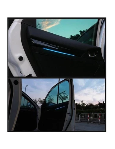 Needion - Oled Garaj Honda Civic Fc5 Işıklı İç Kapı Çıtası Elegance-Premium Karbon