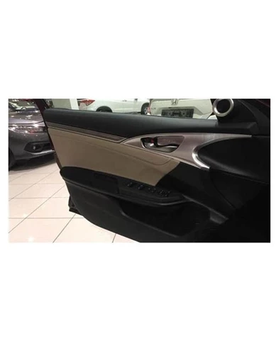 Needion - Oled Garaj Honda Civic Fc5 Kapı Açma Kolu Kaplama Büyük Model Silver