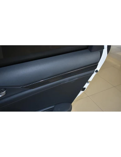Needion - Oled Garaj Honda Civic  Karbon Kapı İç Çıtası Fc5 2016-2019 4 Parça