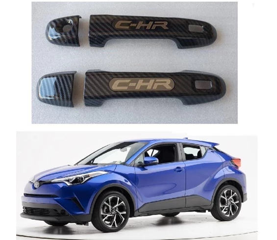 Needion - Oled Garaj Toyota C-Hr Yazılı Karbon Kapı Kolu Kaplama - Smart Key ||Chr - C-Hr - Ch-R