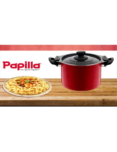 Needion - Papilla Makarna Tenceresi Spaghetti Pot 20 Cm Tencere Süzgeçli