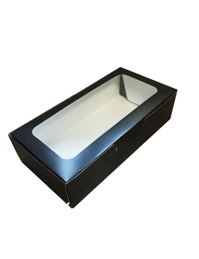 Needion - Pencereli Karton Kutu Düz Renk 20X10X5 CM (10 Adet)