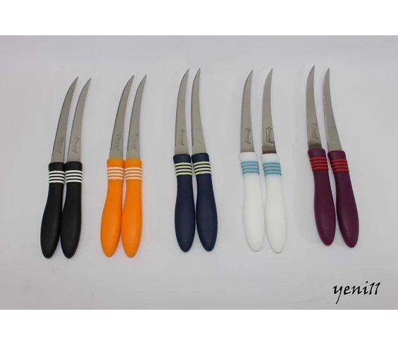 Needion - Penguen Paslanmaz Çelik Lazerli Meyve Domates Bıçağı 6&apos;lı Bıçak