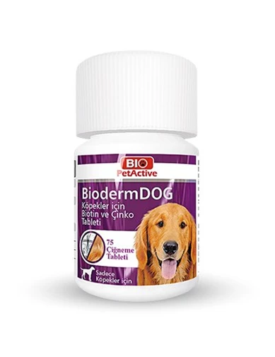 Needion - Pet Active Biodermdog Köpekler İçin Tüy Dökülme Önleyici Biotin Ve Çinko Tableti 37.5 Gr